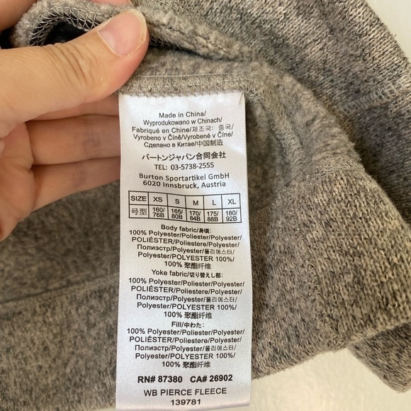 burton Dryride Pierce Fleece with Zip away Hood Womens Size XS Mid Layer - Picture 5 of 8